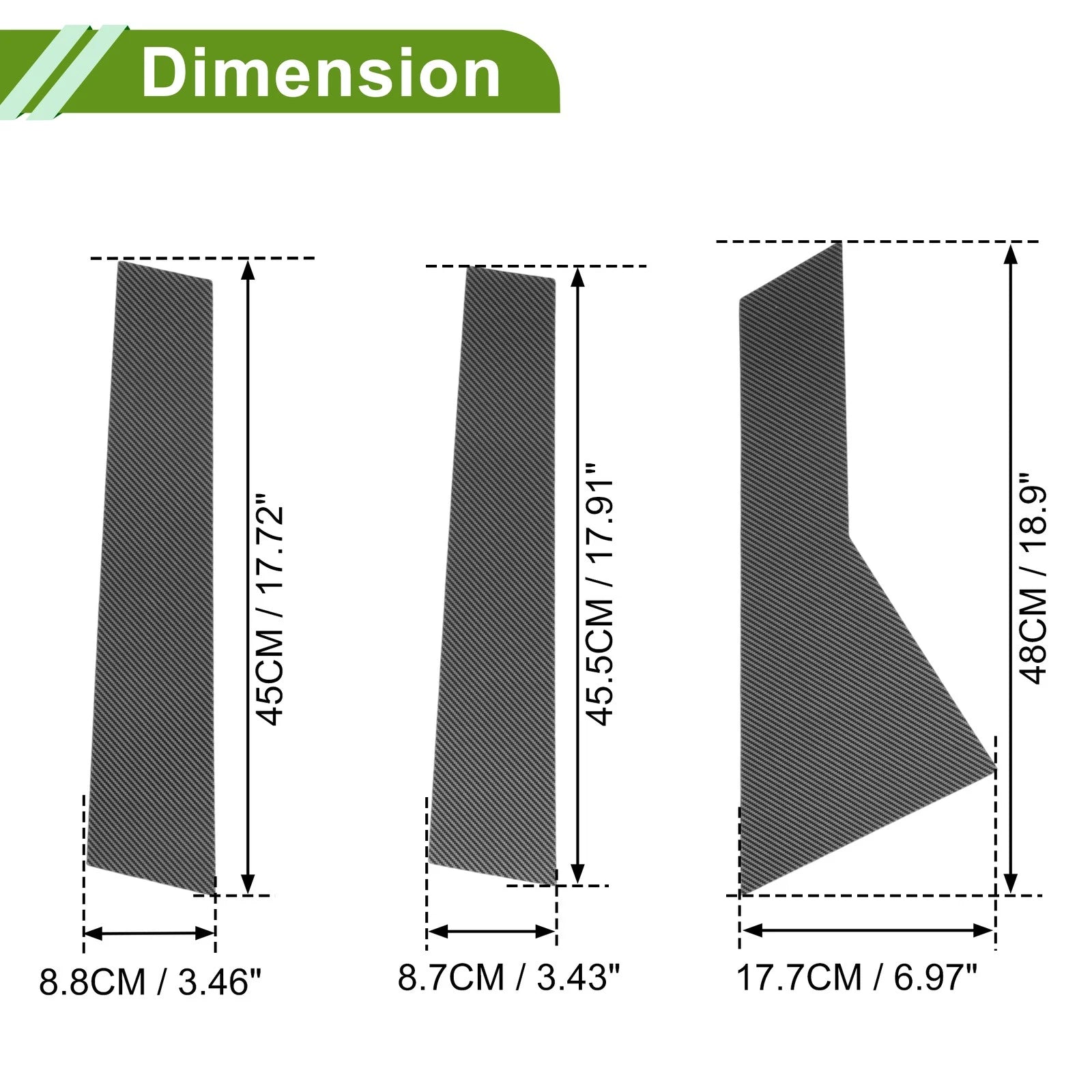 6 Pcs Pillar Window Trim Replacement for Chevy Captiva (2019–2024)