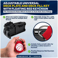 Adjustable Universal Deck Plate and Fill Key with Floating Red Keychain