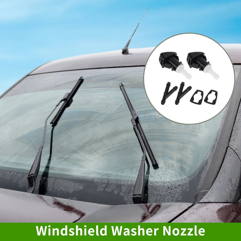 2X Windshield Washer Nozzle with Y Hose Connector for Jeep (2008–2016)