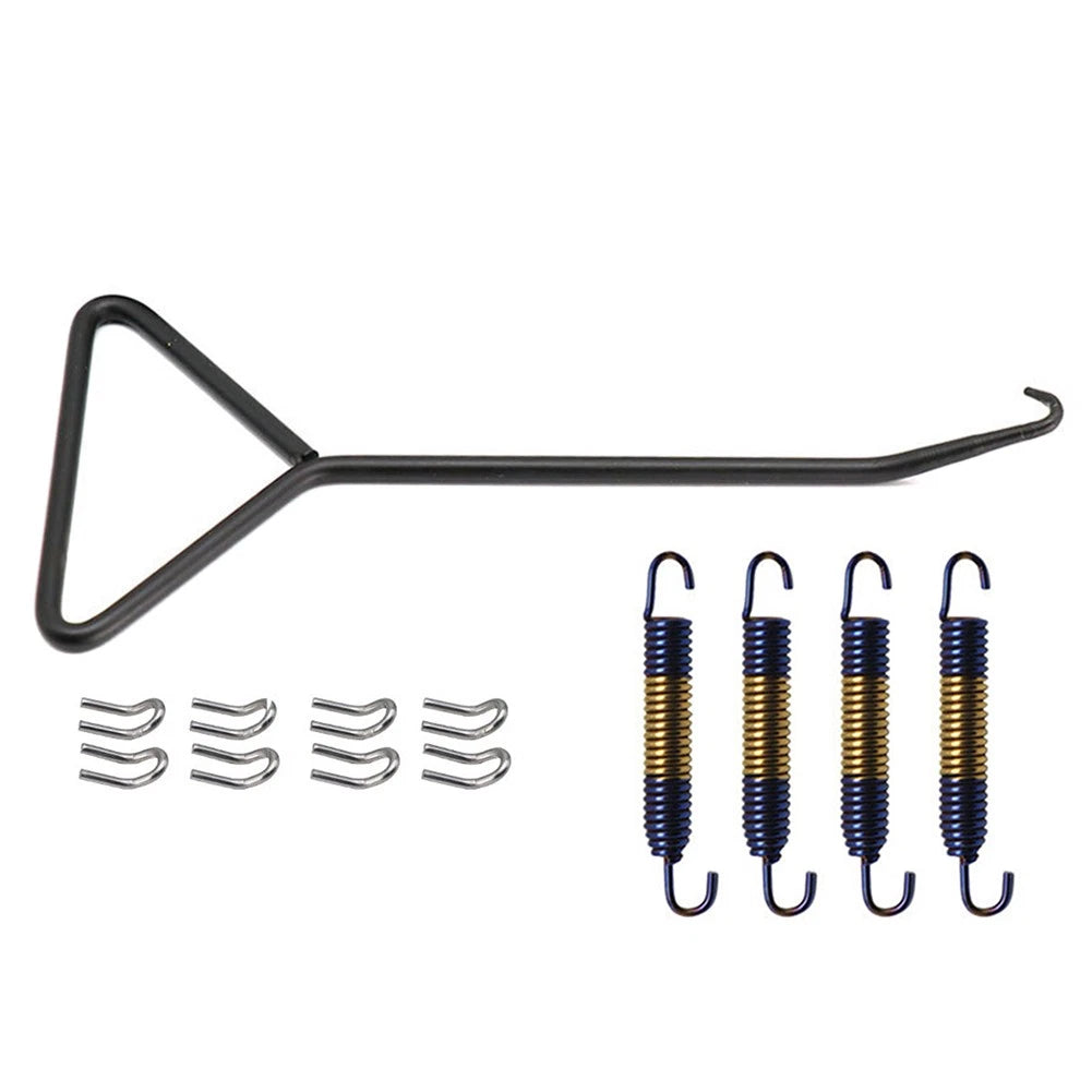 Set of 4 Universal Motorcycle Exhaust Pipe Muffler Mounting Springs Hooks