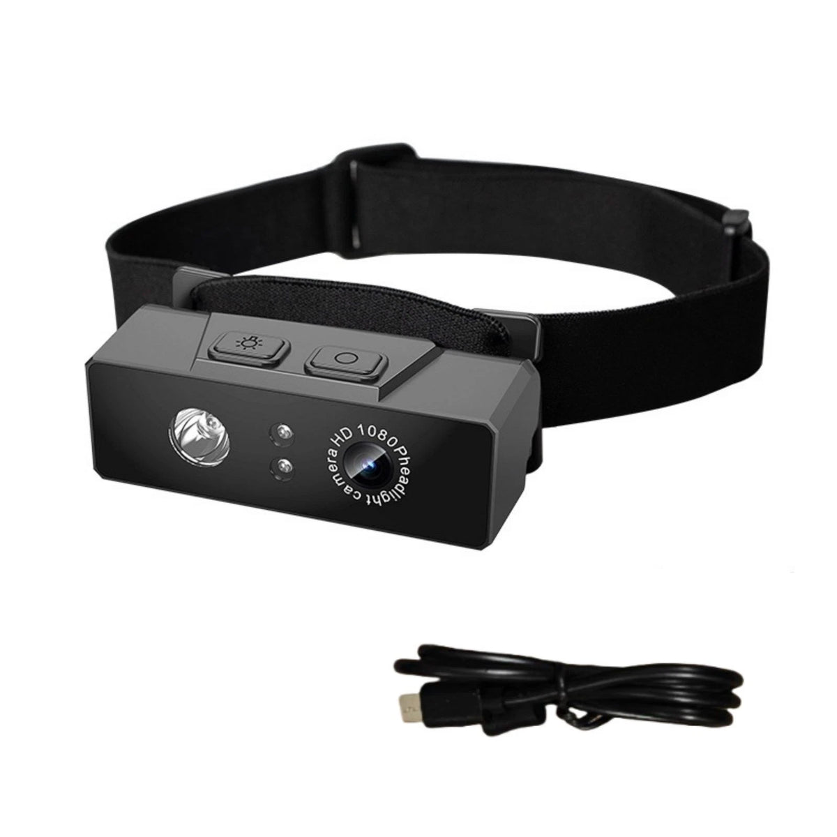 Portable Head-mounted Action Camera 1080P HD with LED Light (2010–2023)