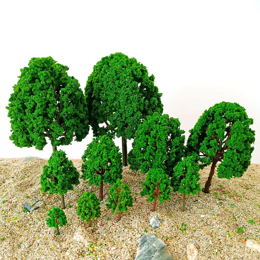 32x Mixed Model Trees Railroad Train Wargame Diorama Park Landscape Scene Layout