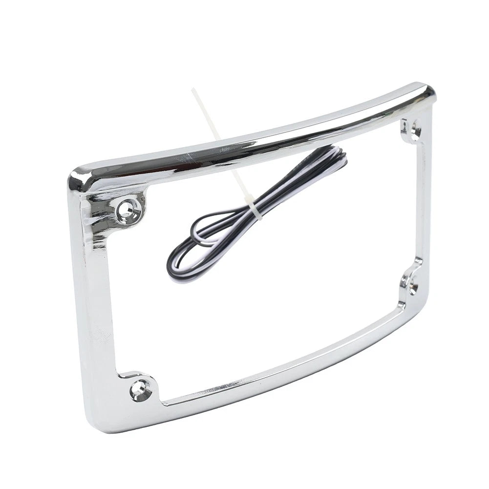 Rear License Plate Frame Bracket with Light for Harley Touring Glide