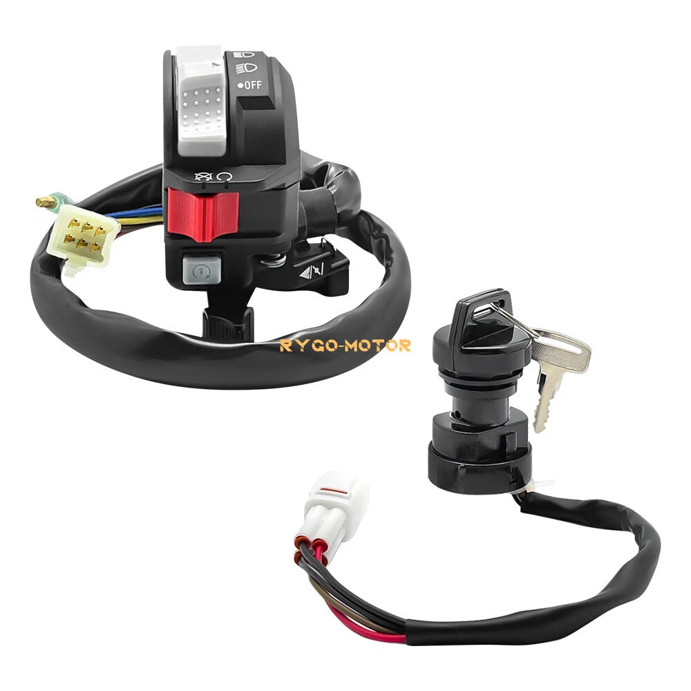 Start Stop Switch & Ignition Key Switch for Yamaha Kodiak 400 (1993–2000)