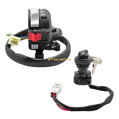 Start Stop Switch & Ignition Key Switch for Yamaha Kodiak 400 (1993–2000)