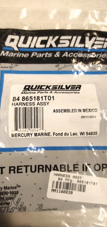 Harness Assembly for Quicksilver 84865181T01 (OEM)