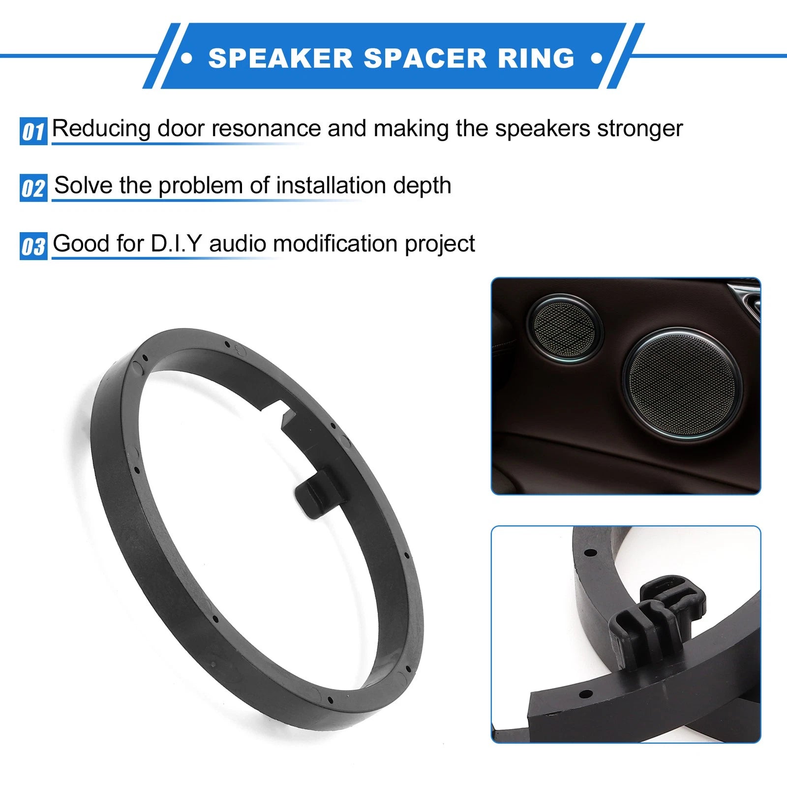 Tweeter Speaker Spacer Ring Replacement for Mitsubishi Mirage 6.5 Inch (2PCS) (2014–2021)