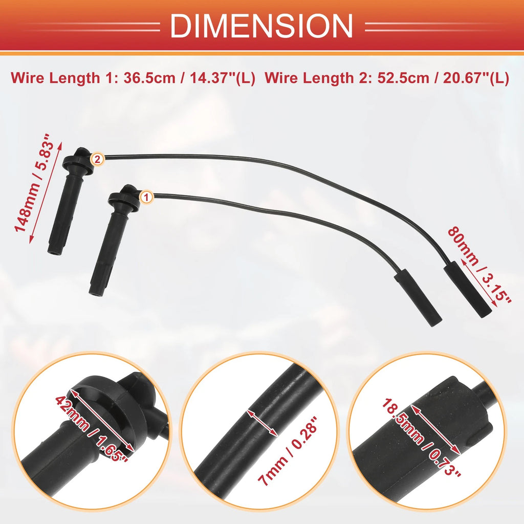 4 Pcs Spark Plug Wire Ignition Coil Cable Replacement for Subaru Outback (2005–2014)