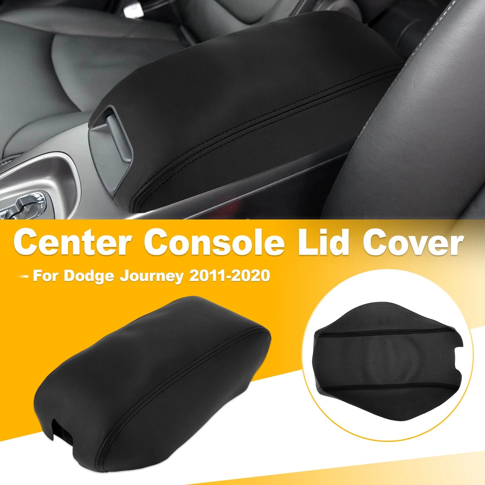 Car Center Console Lid Armrest Leather Cover Replacement for Dodge Journey (2011–2020)