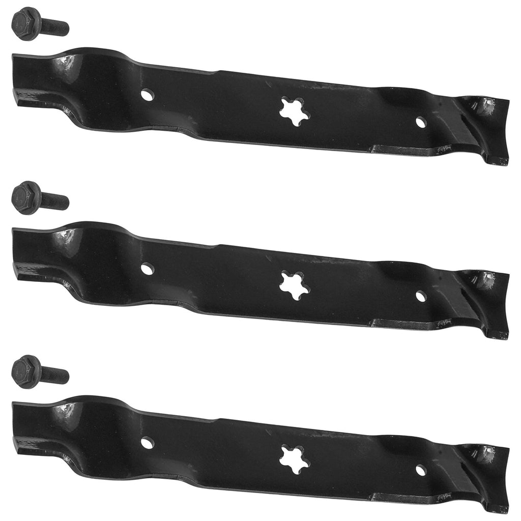 Deck Blades with Bolts for Husqvarna YT180 YTH1746 YTH180 YTH2046 (2019–2019)