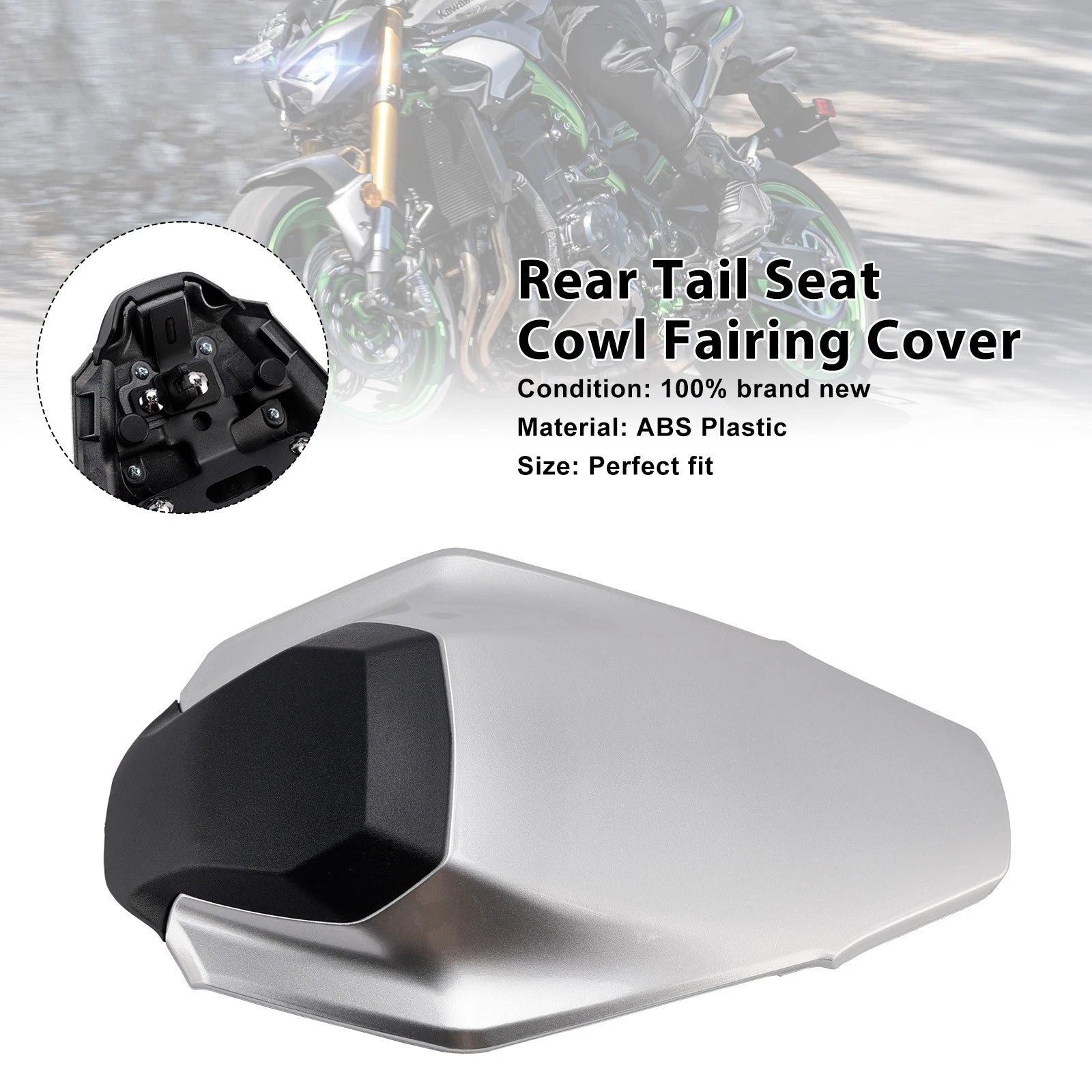 Rear Tail Seat Cowl Fairing Cover for Kawasaki Z900 Z900SE (2025–2026) Gray