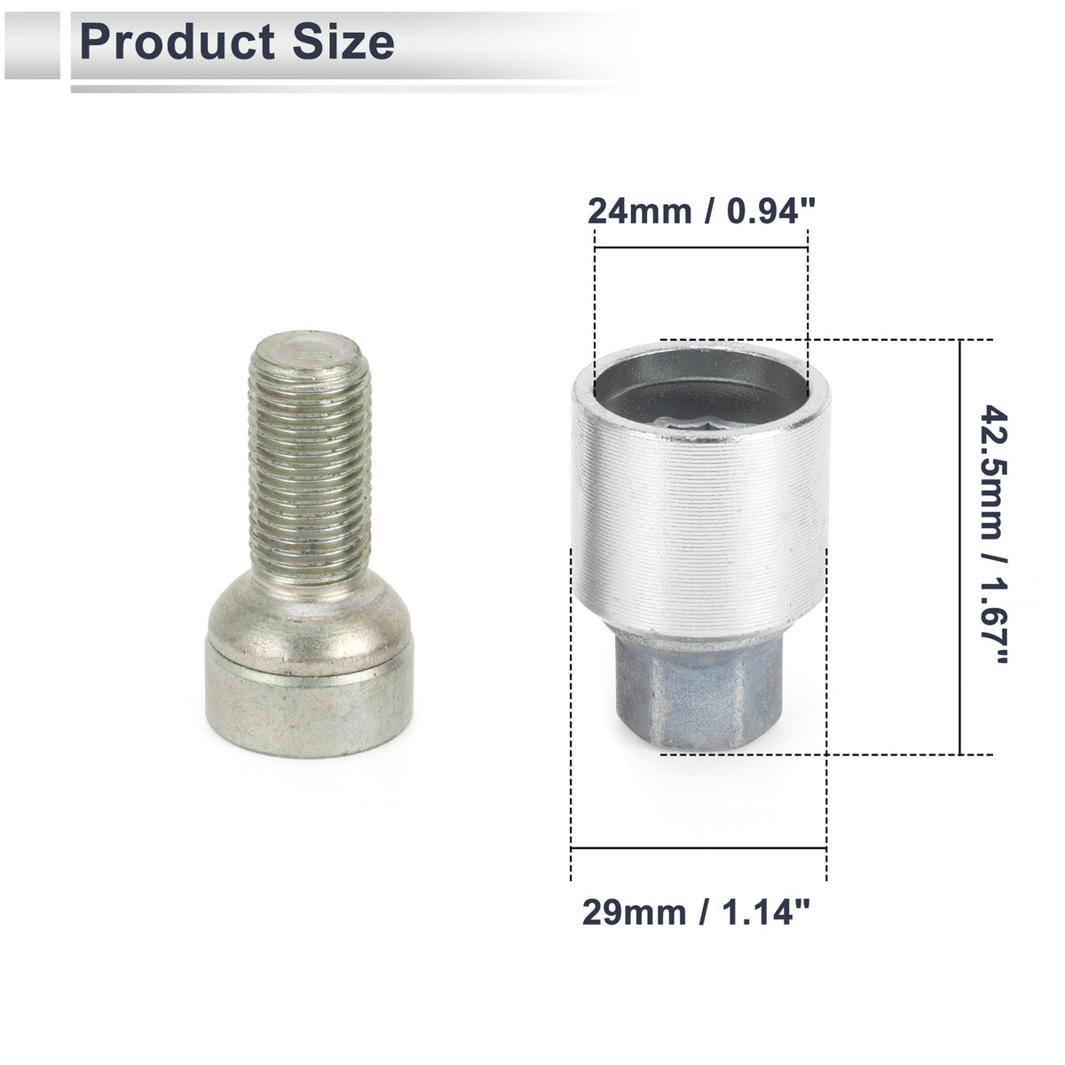 Wheel Lock Lug Nut Removal Key Socket Kit for Audi A4L A5 (2013–2024)