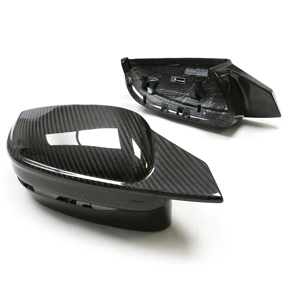 M3-Style Dry Carbon Fiber Mirror Cap Cover for 5-Series G30, 8-Series G14 G15