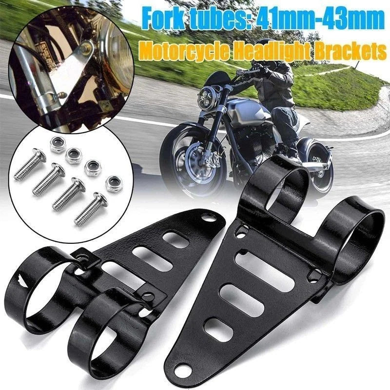Metal Motorcycle Headlight Bracket for 41 43mm Fork Tubes (Fits )