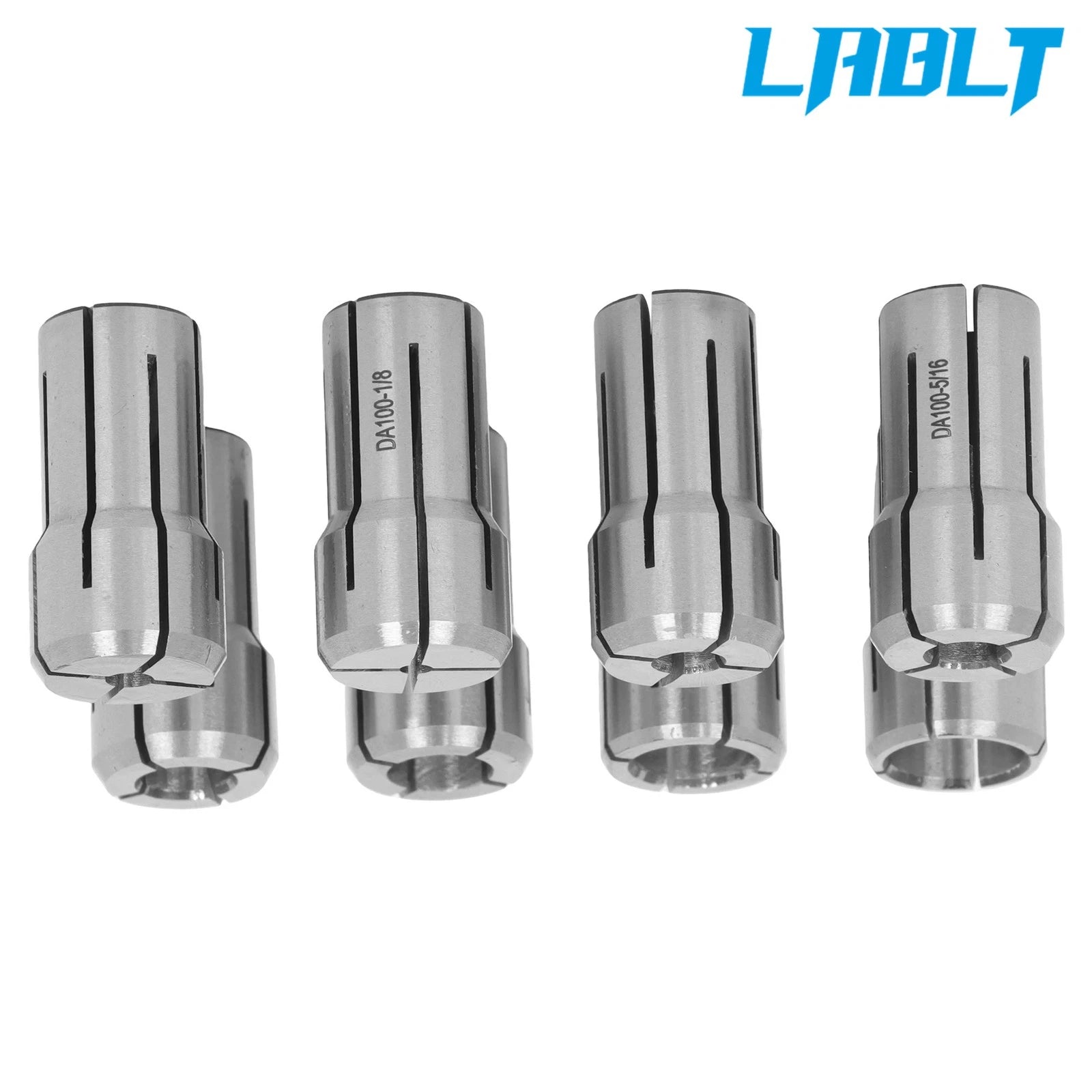 8Pcs Double Angle Collet Set for CNC Chuck (1/8" - 9/16" × 1/16)
