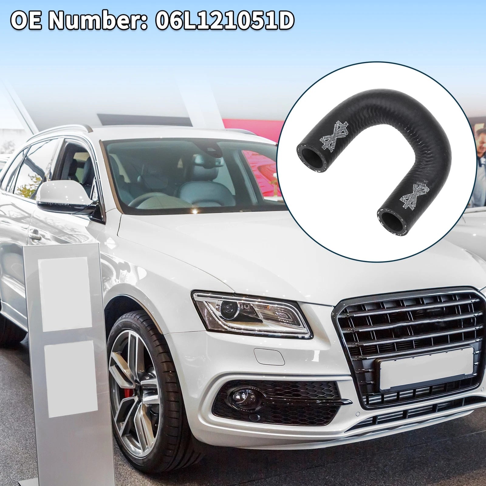 Radiator Hose Coolant Pipe Replacement for Audi Q5 (2010–2017) Rubber Black