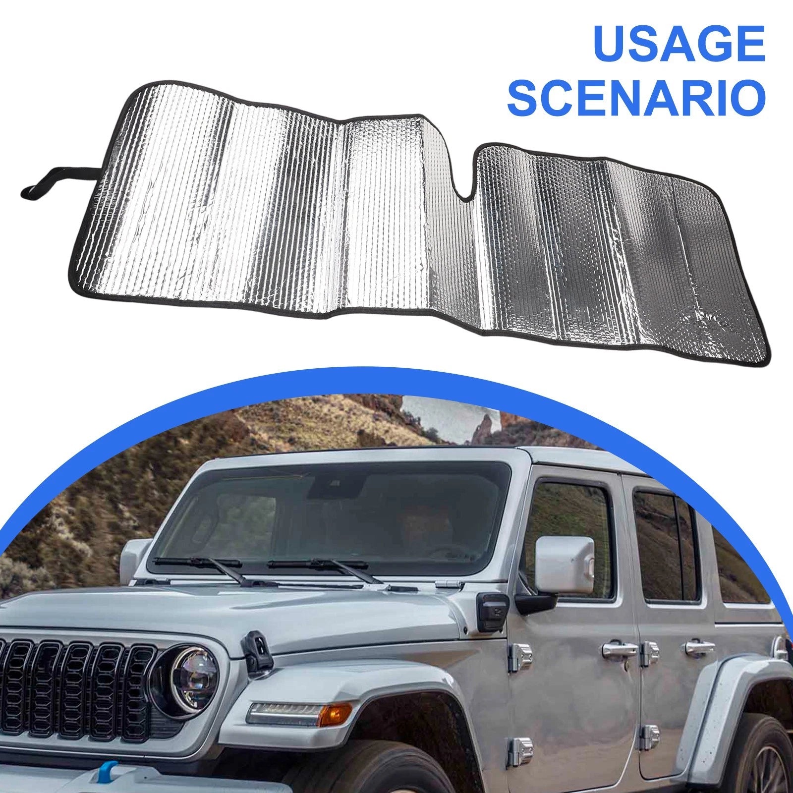 Windscreen Sunshade for Jeep Wrangler JK (2007–2018)