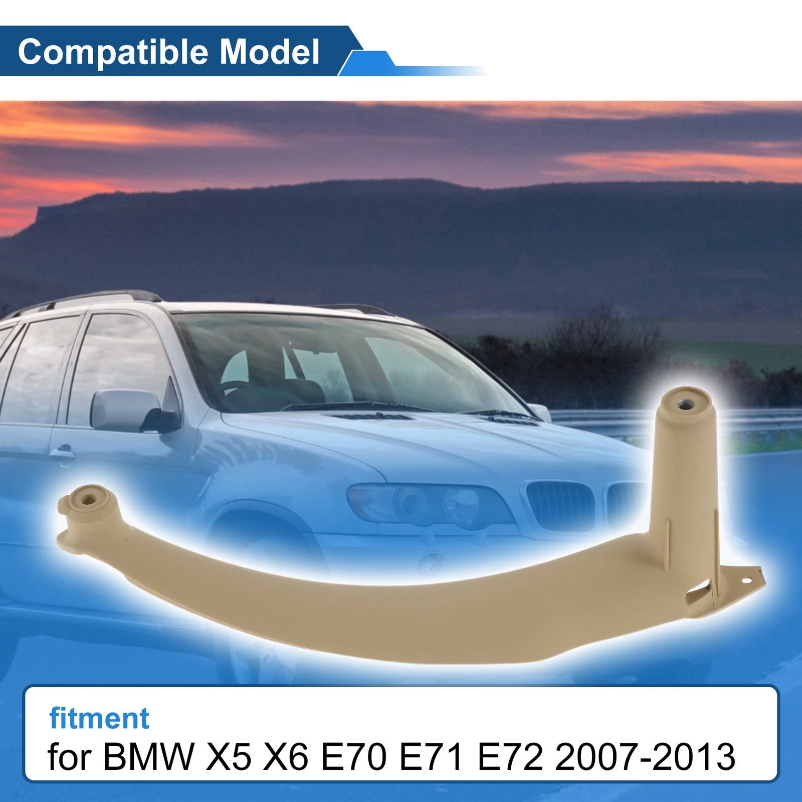 Inner Door Handle Inner Panel for BMW X5 X6 E70 E71 (2007–2013) Beige