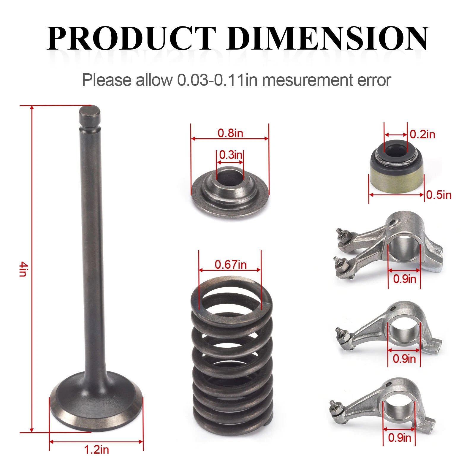 Rocker Arm Intake Exhaust Valve Kit for Polaris Magnum 425 500 Big Boss ATP 500 (1995–2005)