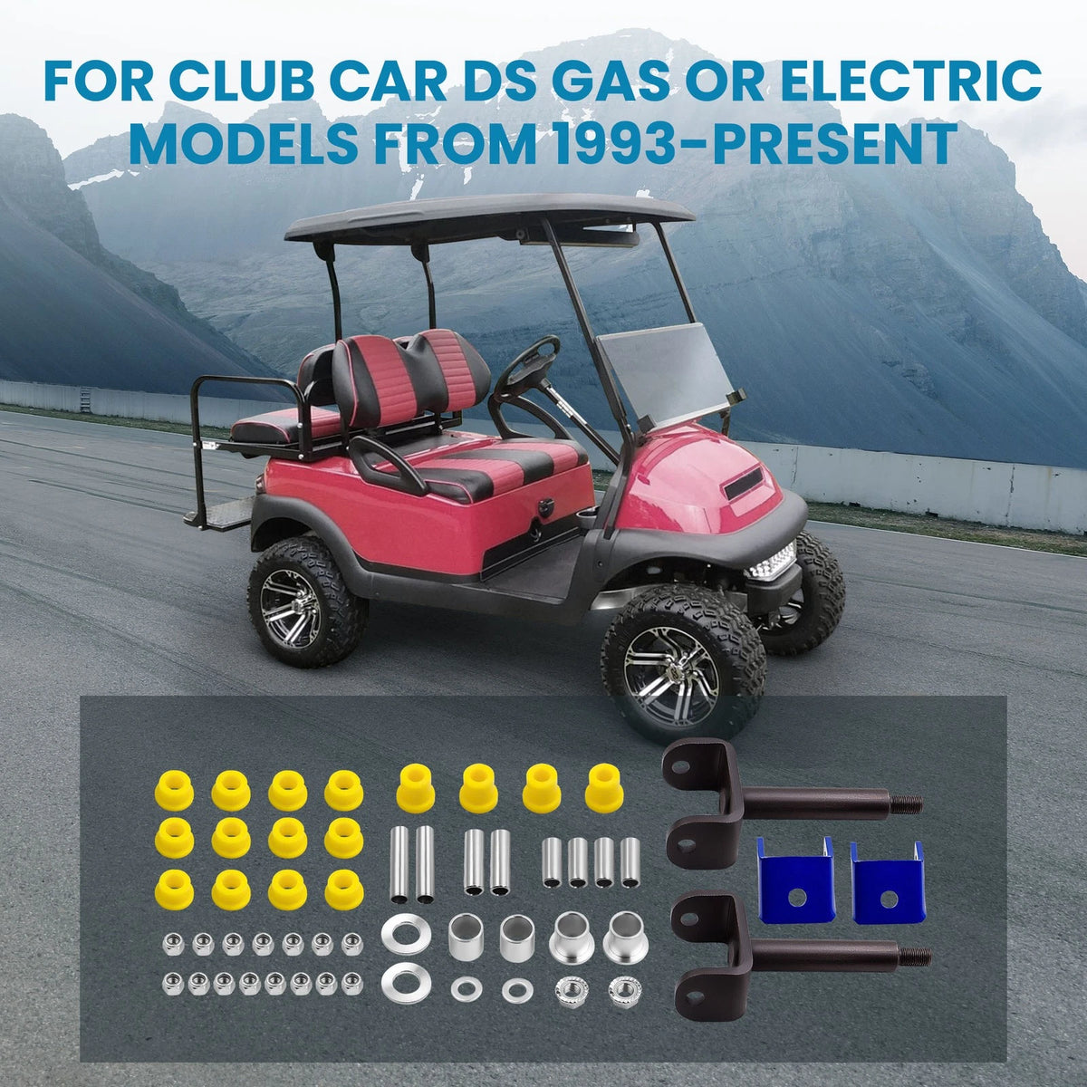 King Pin Bushing Kit for Club Car DS Golf Cart (1993–Present)