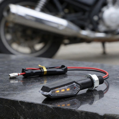 LED Motorcycle Turn Signal Lights Two Sided Design Fits Most Motorcycles
