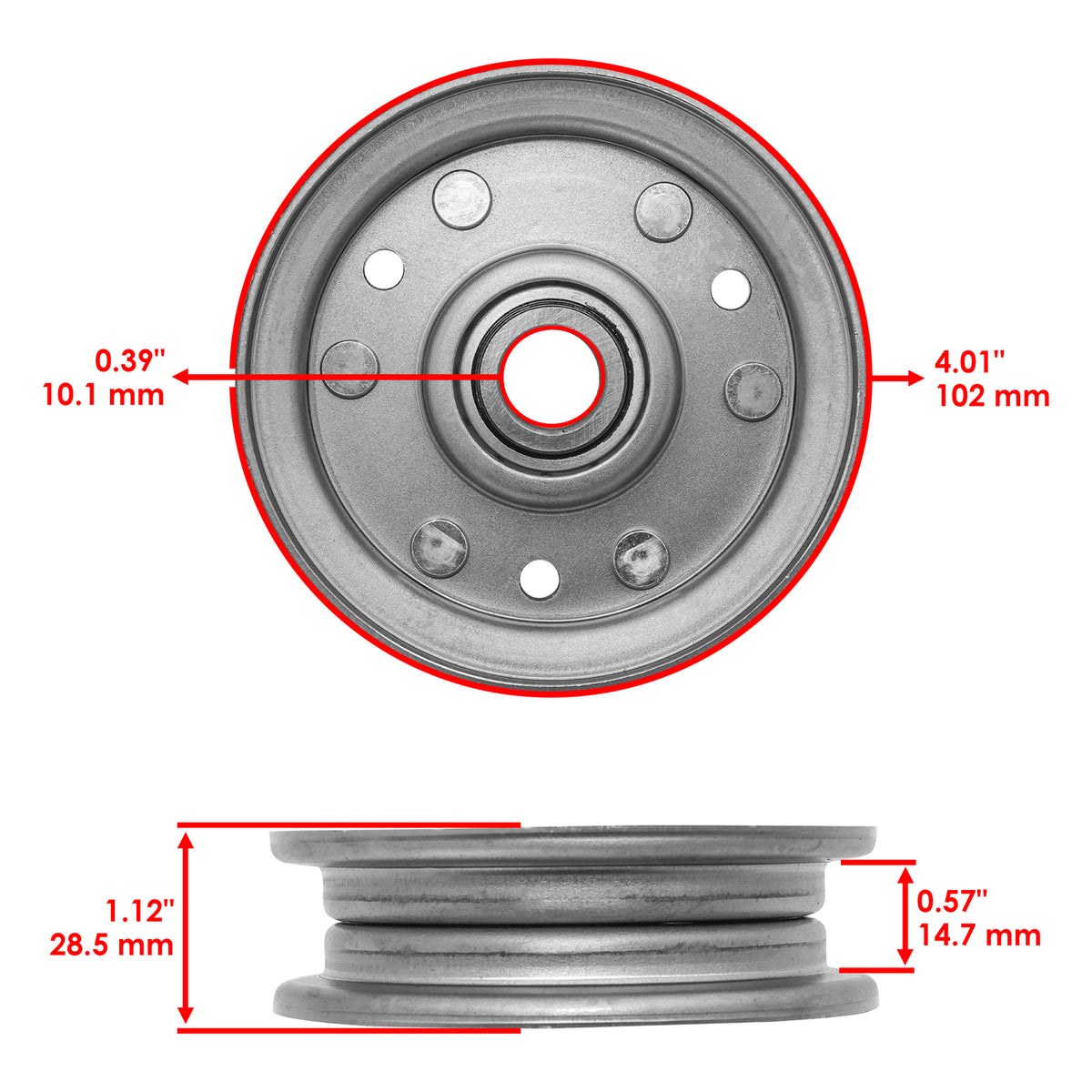 Deck Idler Pulley Replacement for King Kutter 48 60 72 Inch (2000–2000)