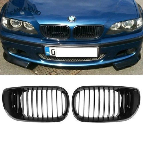 2pcs Upper Bumper Mesh Grille for BMW E46 Touring Saloon (2002–2005)
