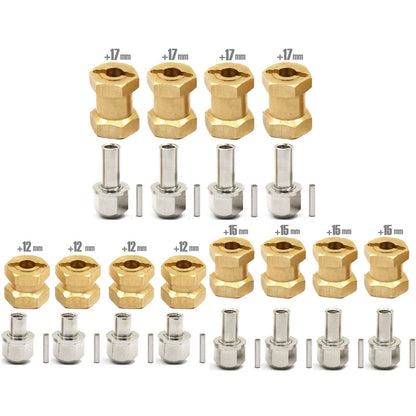 1/10 Heavier Brass Wheel Hex Extended Adapter for Axial SCX10 (2010–2023)