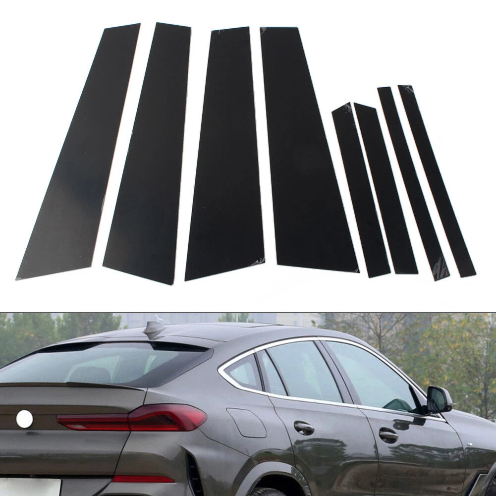 8 Pcs B C Pillar Trim Posts for BMW X6 G06 (2020–2021)