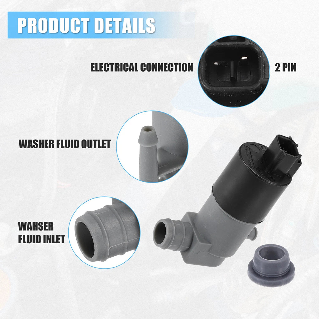 Windshield Washer Pump Motor Replacement for Toyota Yaris (2005–2015)