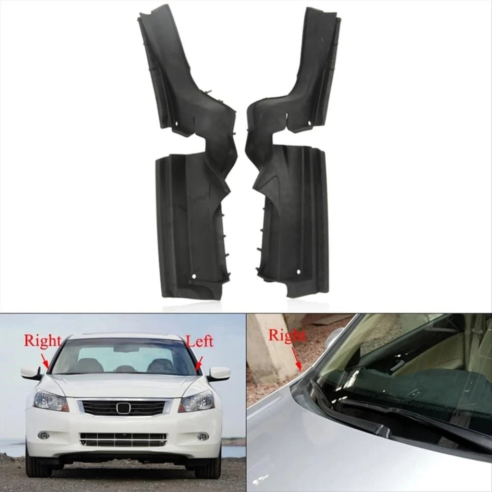 1 Pair Hood Hinge Cover Black for Honda Accord (2008–2013)