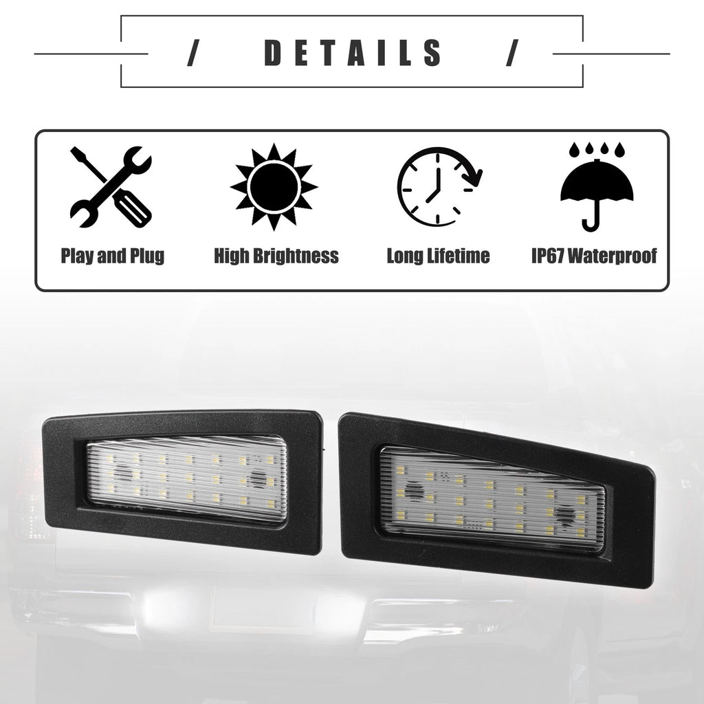 2X LED License Plate Light for Mazda 3 (2014–2018) No.B45A51270