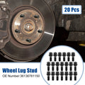Wheel Lug Bolt Nut Set Replacement M12x1.5 for BMW E46 E90 E39 (20 Pcs)