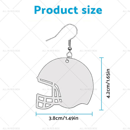 48PCS Helmet Earring Blanks MDF Double-Sided with Hook Jump Ring