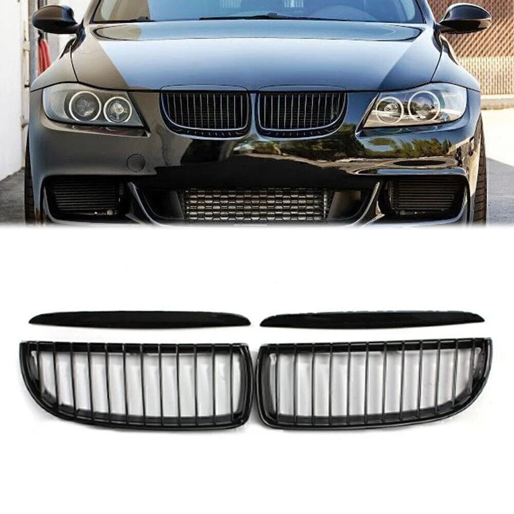 Black Glossy Front Kidney Grille for BMW E90 (2005–2008)