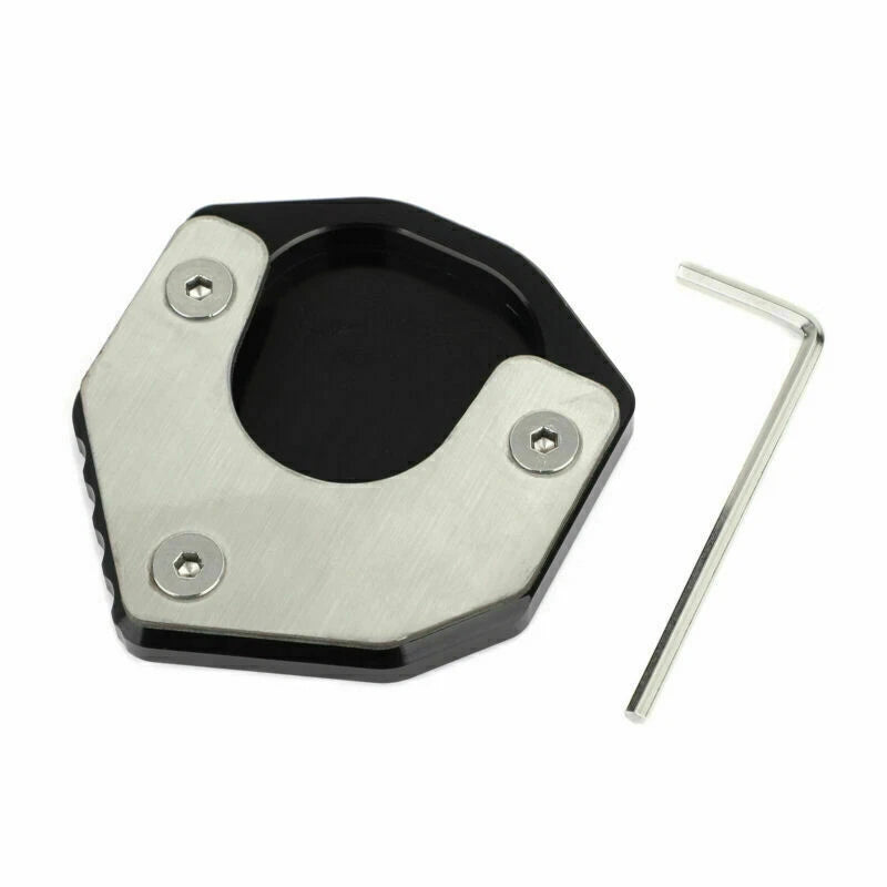 Kickstand Sidestand Enlarger Plate Pad for Suzuki DRZ400S/E SM (2000–2023) Black