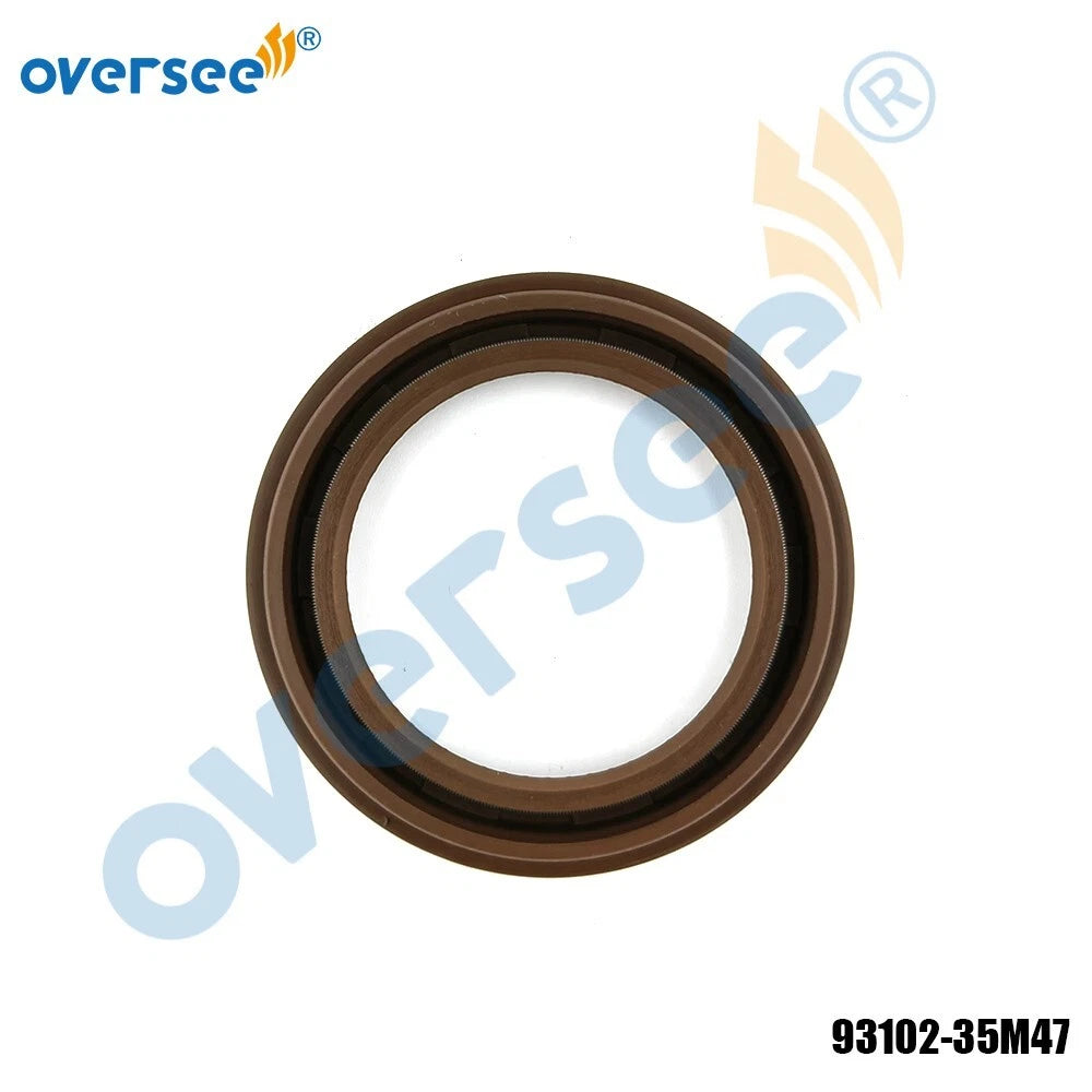 Crankshaft Oil Seal Set of 2 for Yamaha 4T Outboard F 25-50HP (93102-35M47, 93102-43M42)