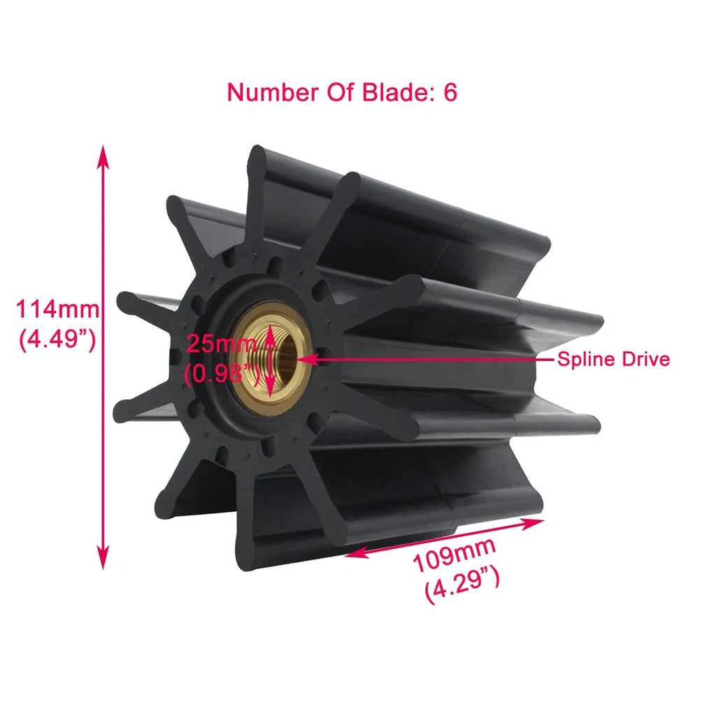 Flexible Impeller for Caterpillar (Sherwood 22000K, 2127264, G2201, G22011-01, G22012X)