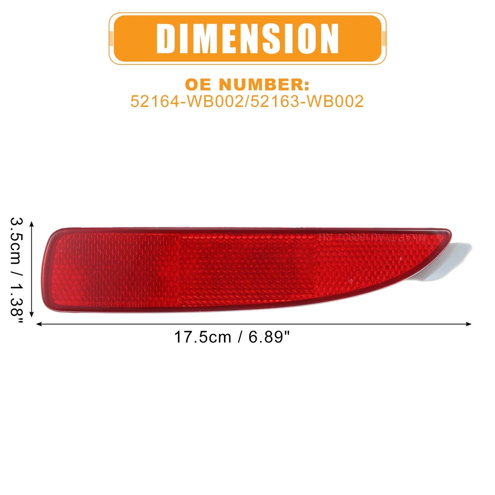 Pair Rear Bumper Reflector Side Marker Replacement for Toyota Yaris (2006–2020)