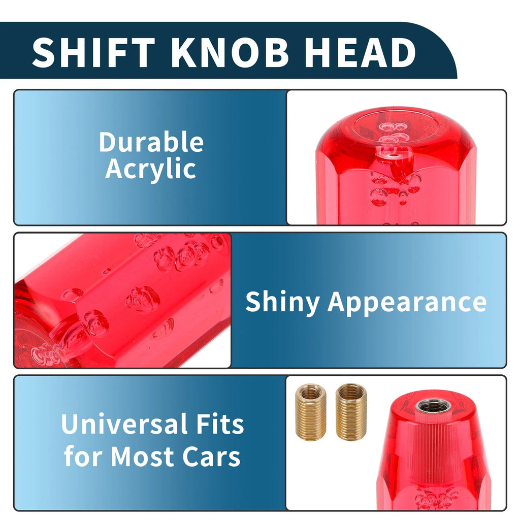 Shift Knob Set of 2 for Universal Vehicles (20cm Octagonal Crystal)