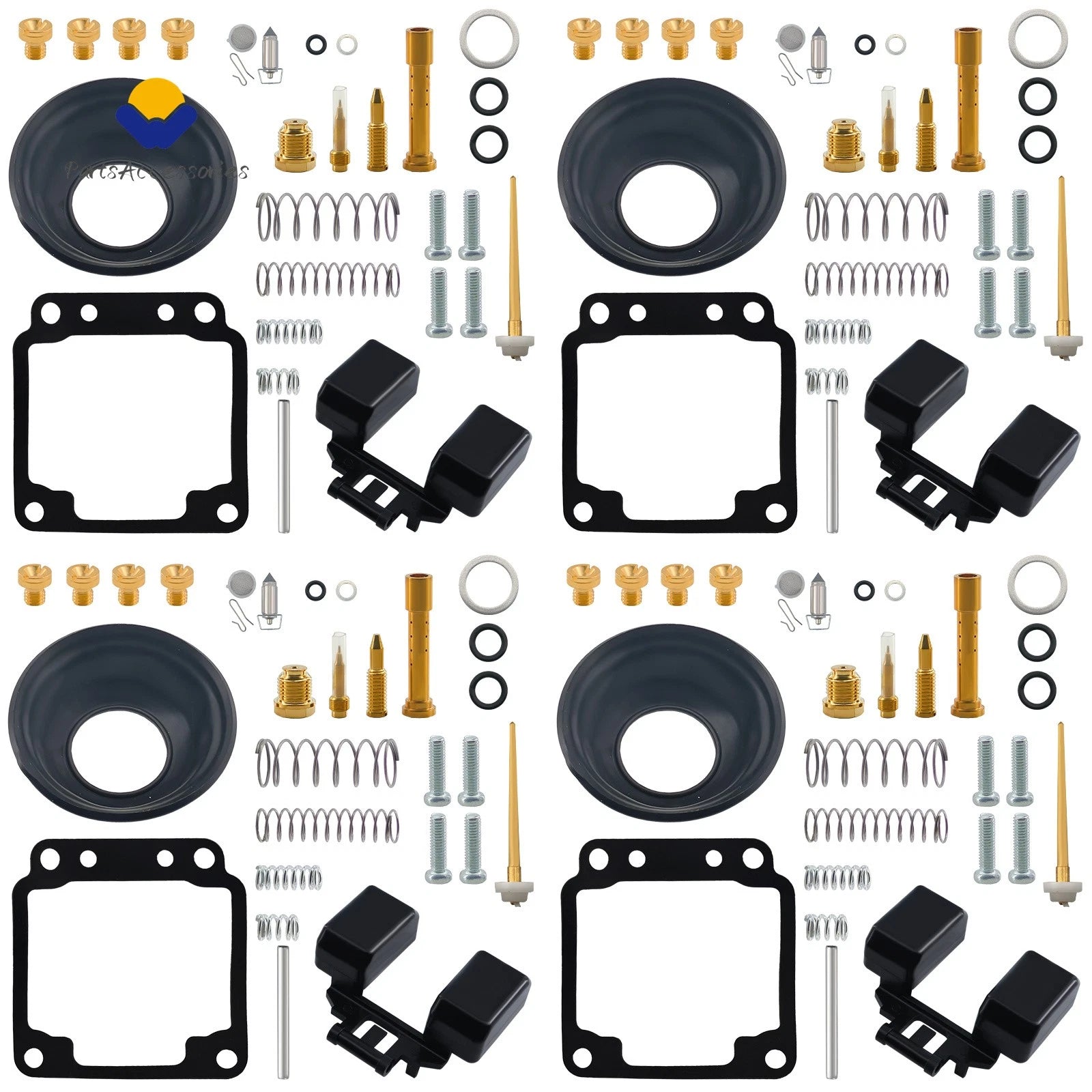 4Pcs Carburetor Rebuild Kit for Yamaha Maxim 650 XJ650 (1980–1983)