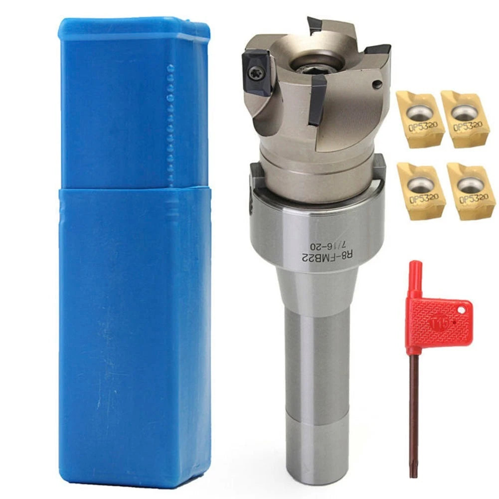 Set of 4 Milling Cutters 22mm Shank 400R 4 Blade