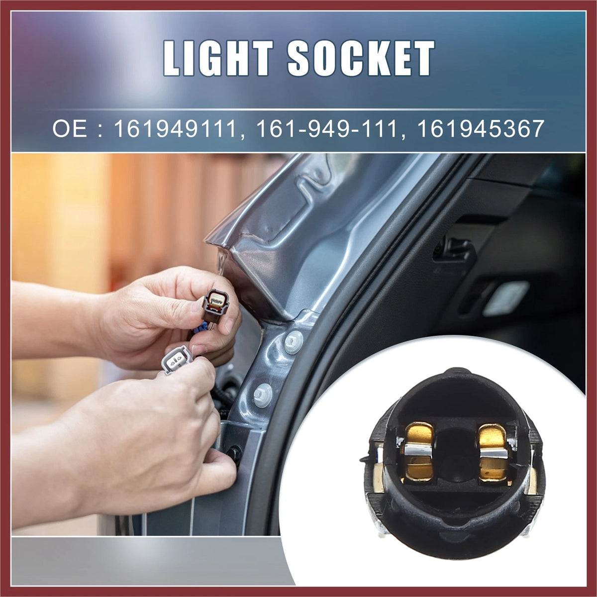 Side Repeater Indicator Light Bulb Socket 2pcs Replacement for VW (1999–2006)