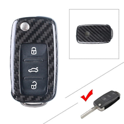 Carbon Fiber Remote Key Shell Cover Case for VW Golf R32, Jetta, Rabbit (2006–2014)