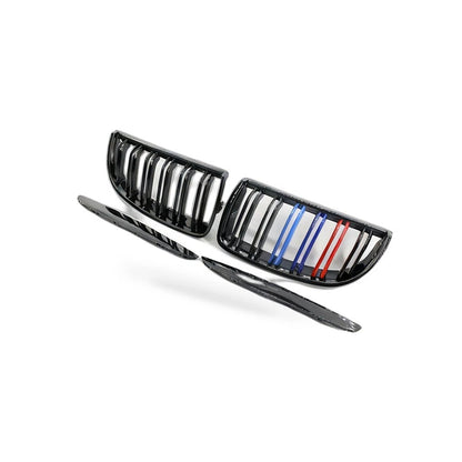 Gloss Black Dual Line Grille for BMW 3 Series E90 E91 (2006–2008)