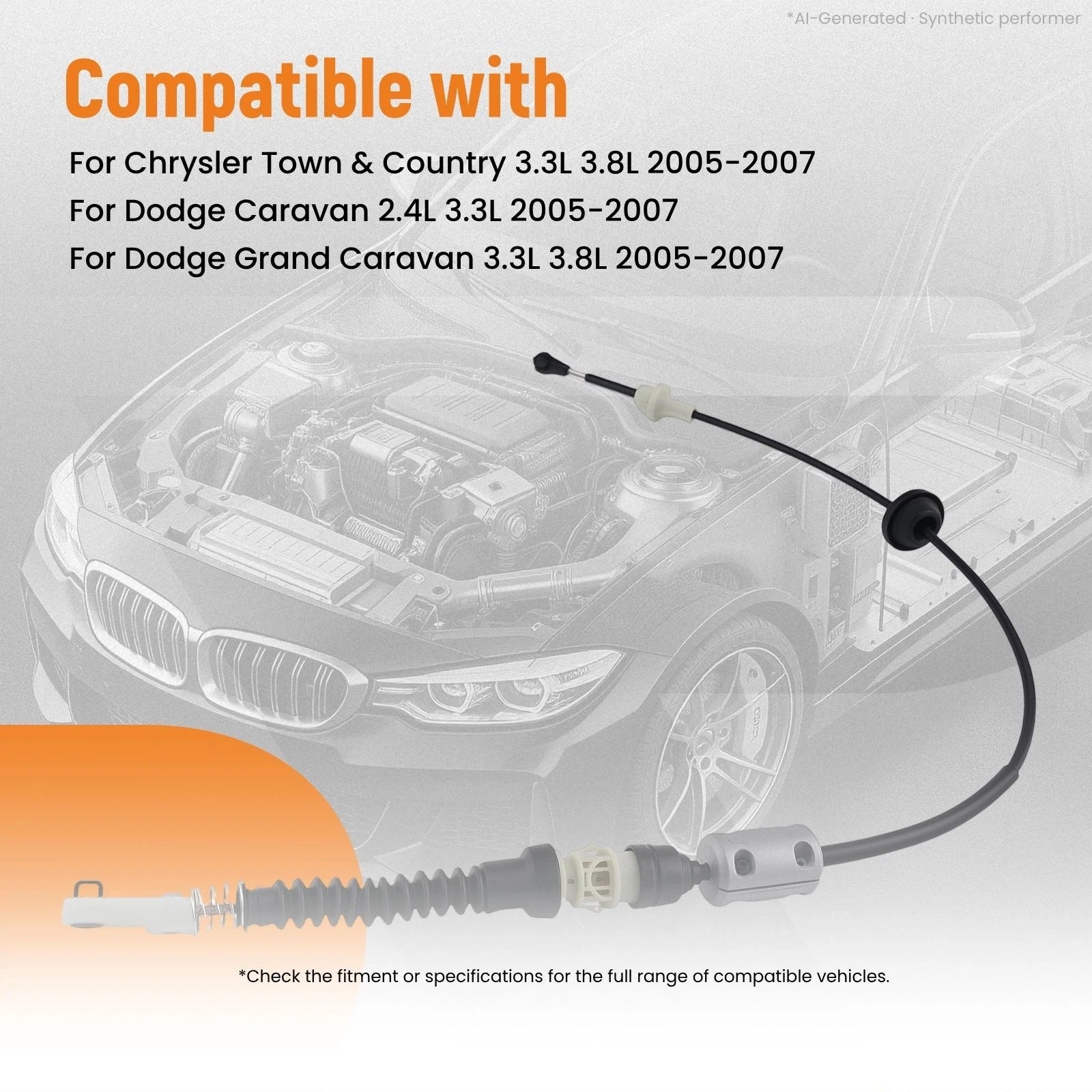 Auto Shift Cable for Chrysler Town & Country (2005–2007) 115cm