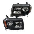 Front Headlight Assembly Set for Honda Pilot (2012–2015) Halogen Black