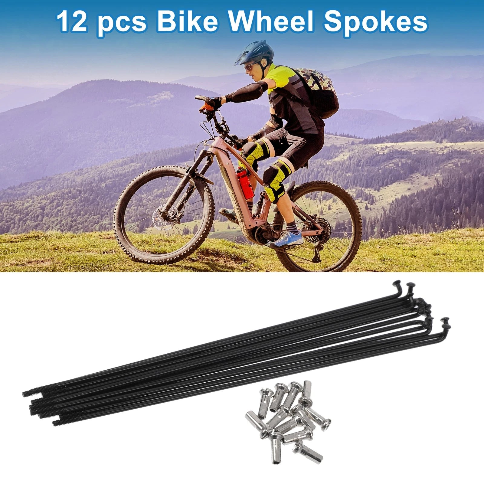 Bicycle Spokes Nipple Replacement for Universal 304 Stainless (14G 159mm)