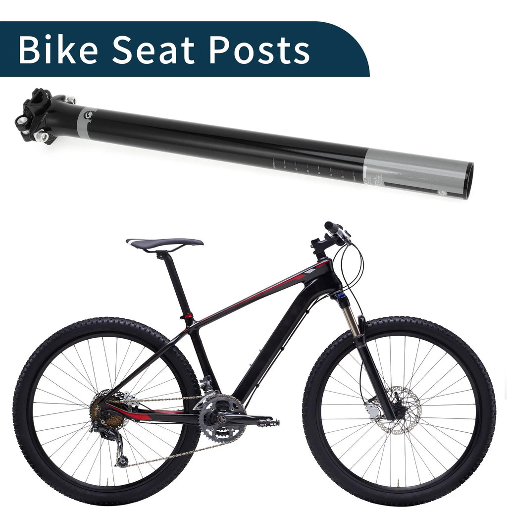 Seat Post for Bike 30.8x400mm Replacement Durable Saddle Tube Black Gray