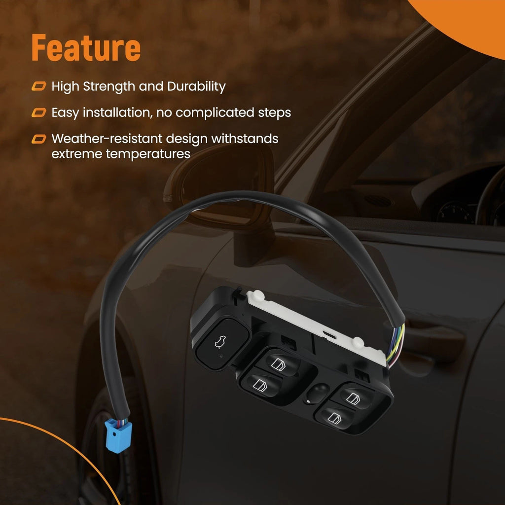 Power Master Window Switch for Mercedes C230 C350 (2003–2007) 2038200110 Black